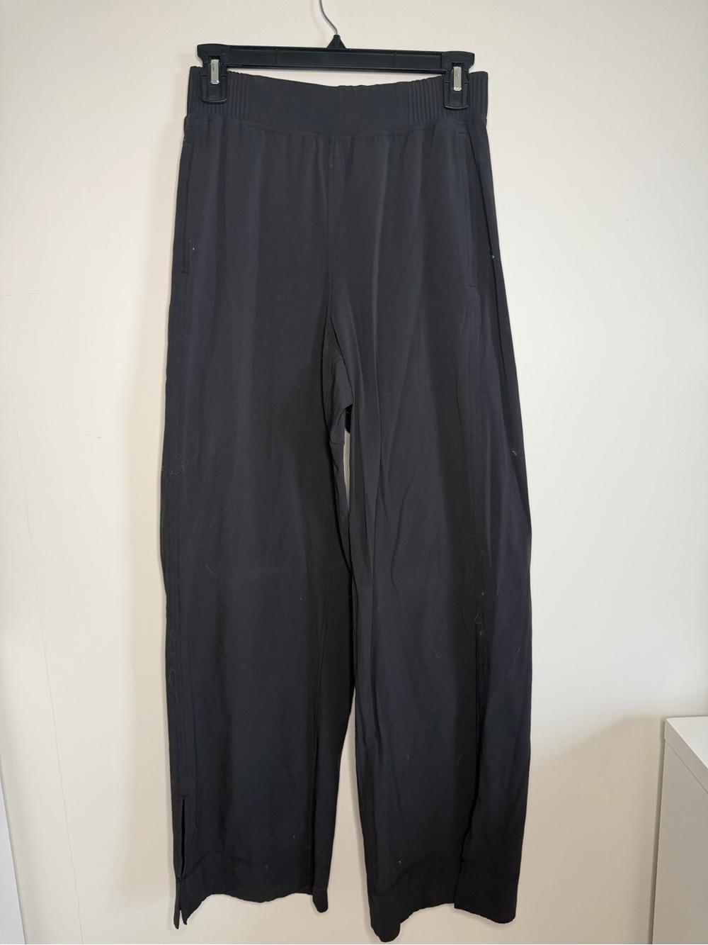 lululemon athletica Women's Black Hugh Waist Wide-Leg Pants